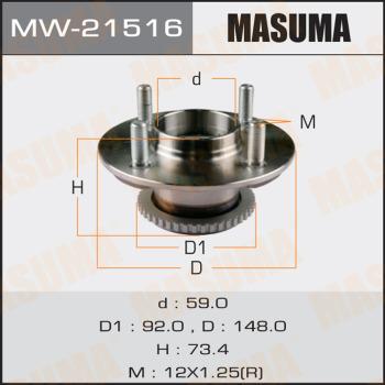 MASUMA MW21516 - Маточина колеса autocars.com.ua