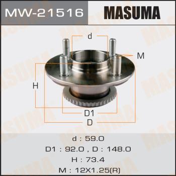 MASUMA MW21516 - Ступица колеса, поворотный кулак avtokuzovplus.com.ua