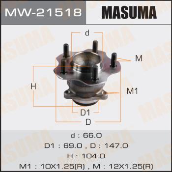 MASUMA MW-21518 - Комплект підшипника маточини колеса autocars.com.ua