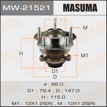 MASUMA MW-21521 - Ступица колеса, поворотный кулак avtokuzovplus.com.ua