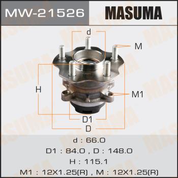 MASUMA MW21526 - Ступица колеса, поворотный кулак avtokuzovplus.com.ua