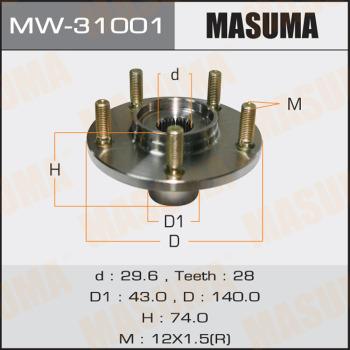 MASUMA MW-31001 - Ступица колеса, поворотный кулак avtokuzovplus.com.ua