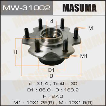 MASUMA MW-31002 - Ступица колеса, поворотный кулак avtokuzovplus.com.ua