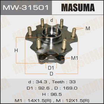 MASUMA MW-31501 - Маточина колеса autocars.com.ua