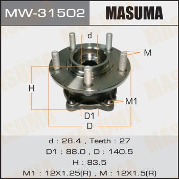 MASUMA MW-31502 - Маточина колеса autocars.com.ua