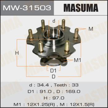 MASUMA MW-31503 - Ступица колеса, поворотный кулак avtokuzovplus.com.ua
