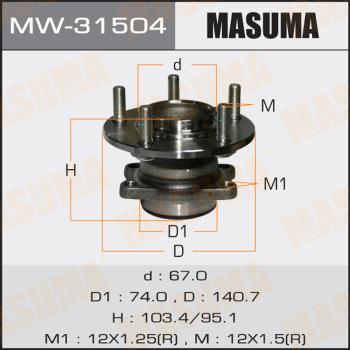 MASUMA MW31504 - Маточина колеса autocars.com.ua