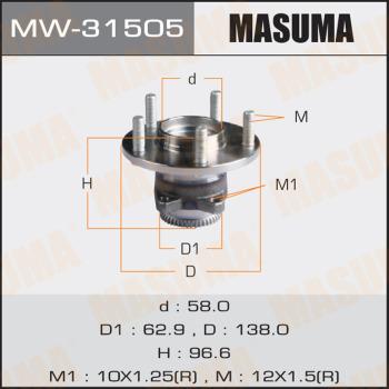 MASUMA MW-31505 - Маточина колеса autocars.com.ua