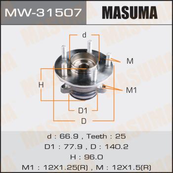 MASUMA MW-31507 - Маточина колеса autocars.com.ua