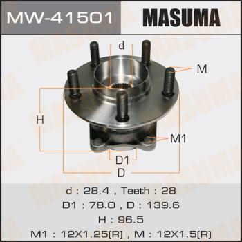 MASUMA MW-41501 - Маточина колеса autocars.com.ua