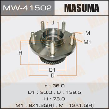 MASUMA MW41502 - Маточина колеса autocars.com.ua