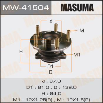 MASUMA MW-41504 - Маточина колеса autocars.com.ua