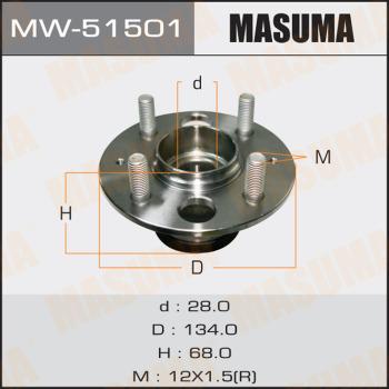 MASUMA MW-51501 - Маточина колеса autocars.com.ua