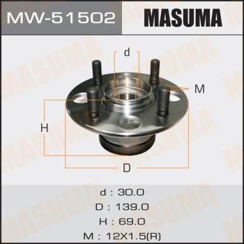 MASUMA MW-51502 - Маточина колеса autocars.com.ua