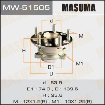 MASUMA MW-51505 - Маточина колеса autocars.com.ua