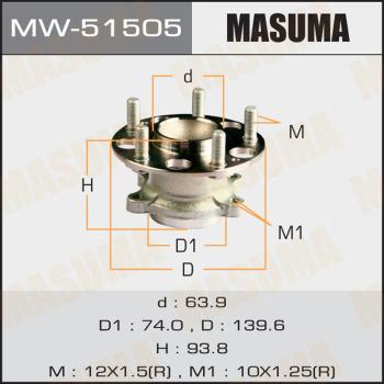 MASUMA MW-51505 - Ступица колеса, поворотный кулак avtokuzovplus.com.ua