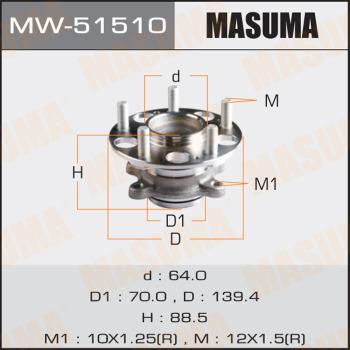 MASUMA MW-51510 - Маточина колеса autocars.com.ua