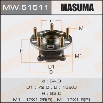 MASUMA MW-51511 - Маточина колеса autocars.com.ua