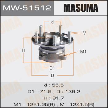 MASUMA MW51512 - Маточина колеса autocars.com.ua