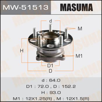 MASUMA MW-51513 - Маточина колеса autocars.com.ua