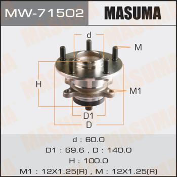 MASUMA MW-71502 - Ступица колеса, поворотный кулак avtokuzovplus.com.ua