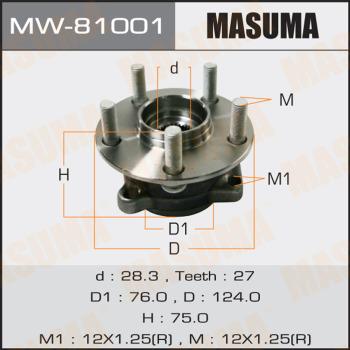 MASUMA MW-81001 - Ступица колеса, поворотный кулак avtokuzovplus.com.ua