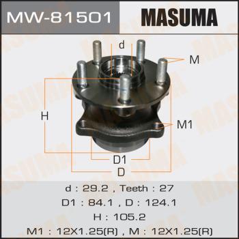 MASUMA MW81501 - Маточина колеса autocars.com.ua