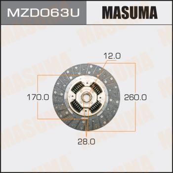 MASUMA MZD063U - Диск сцепления, фрикцион avtokuzovplus.com.ua