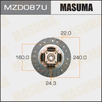 MASUMA MZD087U - Диск сцепления, фрикцион avtokuzovplus.com.ua