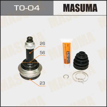 MASUMA TO04 - Шарнирный комплект, ШРУС, приводной вал avtokuzovplus.com.ua