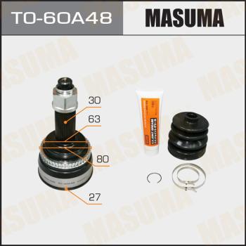 MASUMA TO60A48 - Шарнірний комплект, ШРУС, приводний вал autocars.com.ua