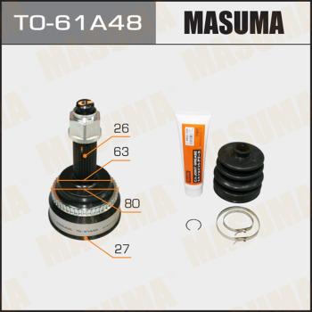 MASUMA TO61A48 - Шарнірний комплект, ШРУС, приводний вал autocars.com.ua