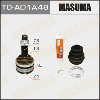 MASUMA TO-A01A48 - Шарнірний комплект, ШРУС, приводний вал autocars.com.ua