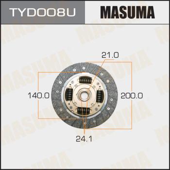 MASUMA TYD008U - Диск сцепления, фрикцион avtokuzovplus.com.ua