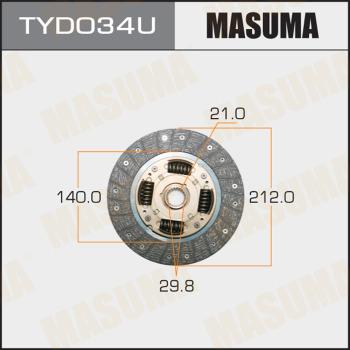 MASUMA TYD034U - Диск сцепления, фрикцион avtokuzovplus.com.ua