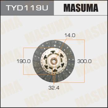 MASUMA TYD119U - Диск зчеплення autocars.com.ua