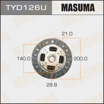 MASUMA TYD126U - Диск сцепления, фрикцион avtokuzovplus.com.ua