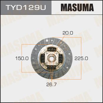 MASUMA TYD129U - Диск сцепления, фрикцион avtokuzovplus.com.ua