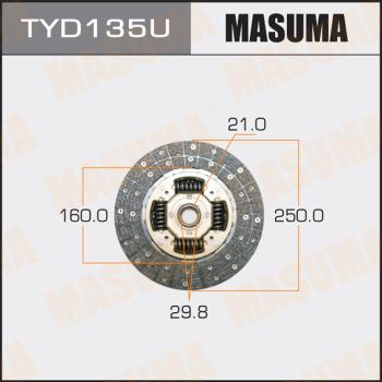 MASUMA TYD135U - Диск сцепления, фрикцион avtokuzovplus.com.ua