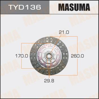 MASUMA TYD136 - Диск зчеплення autocars.com.ua