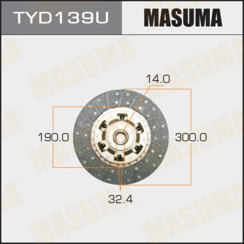 MASUMA TYD139U - Диск зчеплення autocars.com.ua