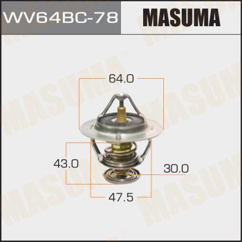 MASUMA WV64BC78 - Термостат, охлаждающая жидкость avtokuzovplus.com.ua