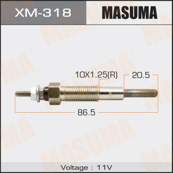 MASUMA XM-318 - Свічка розжарювання autocars.com.ua