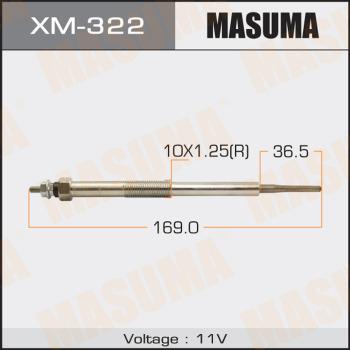 MASUMA XM-322 - Свічка розжарювання autocars.com.ua