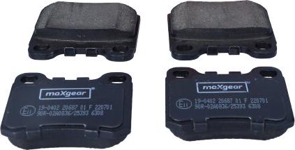 Maxgear 19-0402 - Тормозные колодки, дисковые, комплект autodnr.net