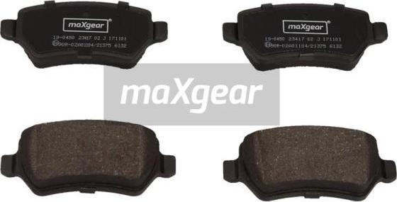 Maxgear 19-0450 - Тормозные колодки, дисковые, комплект autodnr.net