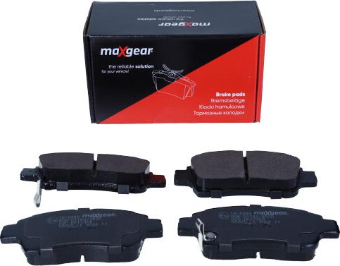 Maxgear 19-0489 - Тормозные колодки, дисковые, комплект avtokuzovplus.com.ua