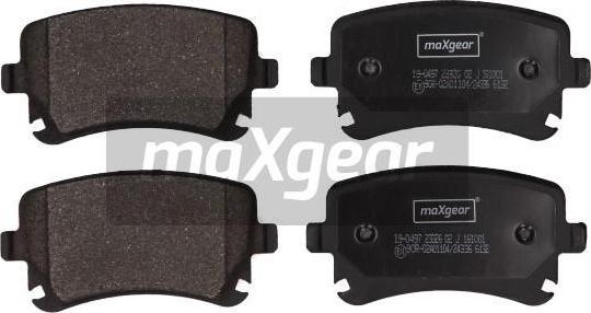 Maxgear 19-0497 - Тормозные колодки, дисковые, комплект autodnr.net