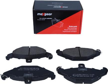 Maxgear 19-0535 - Тормозные колодки, дисковые, комплект avtokuzovplus.com.ua