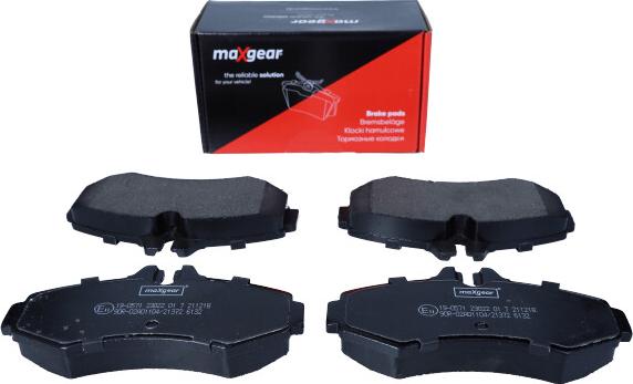 Maxgear 19-0571 - Гальмівні колодки, дискові гальма autocars.com.ua